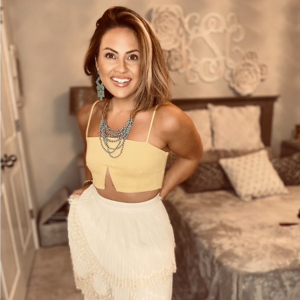 Yellow cropped top